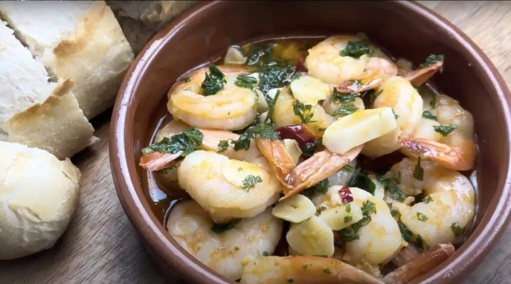 Garlic Shrimp with bread